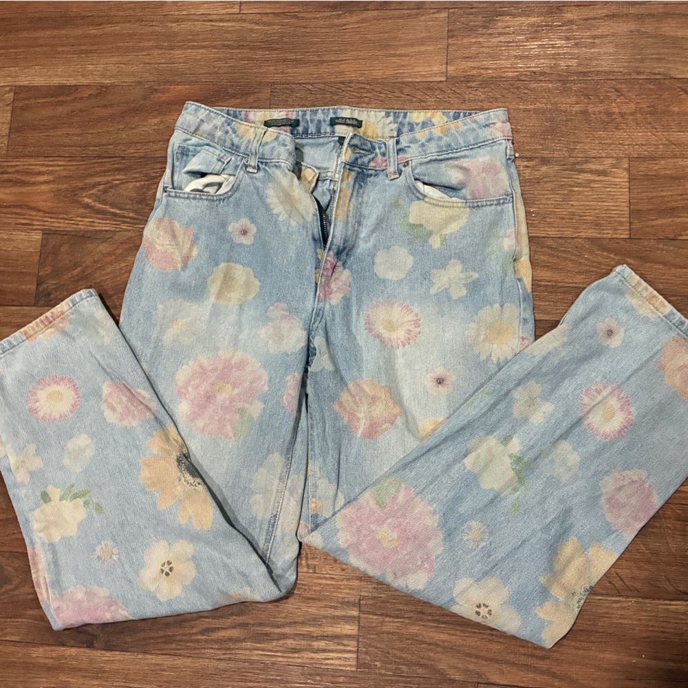 wild fable Pastel Floral Light Wash Jeans